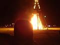 Man Burn - Snatch silhouetted by the burning Man